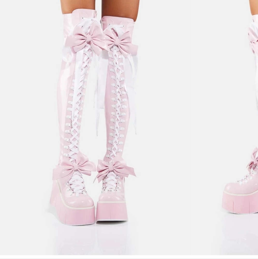 pastel pink boots size 8